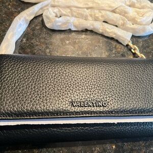 Valentino Black Leather Crossbody Bag